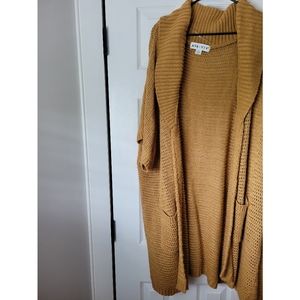 Ava & Viv long Mustard Cardigan- 4X